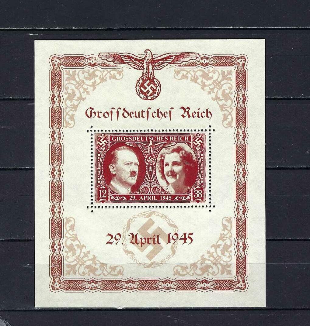 Tutti i francobolli: Hitler/Eva Braun Block ** – Nuovo e nell'imballaggio originale da Lindau venduto da Rickie123