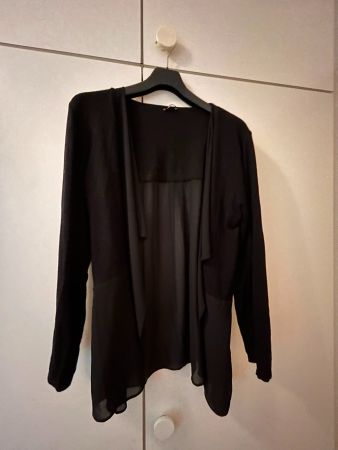 Giacchettino semitrasparente nero M Fiorella Rubino viscosa