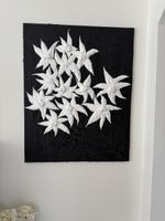 Kunstwerk: Wandbild, Unikat Titel: White wild flowers