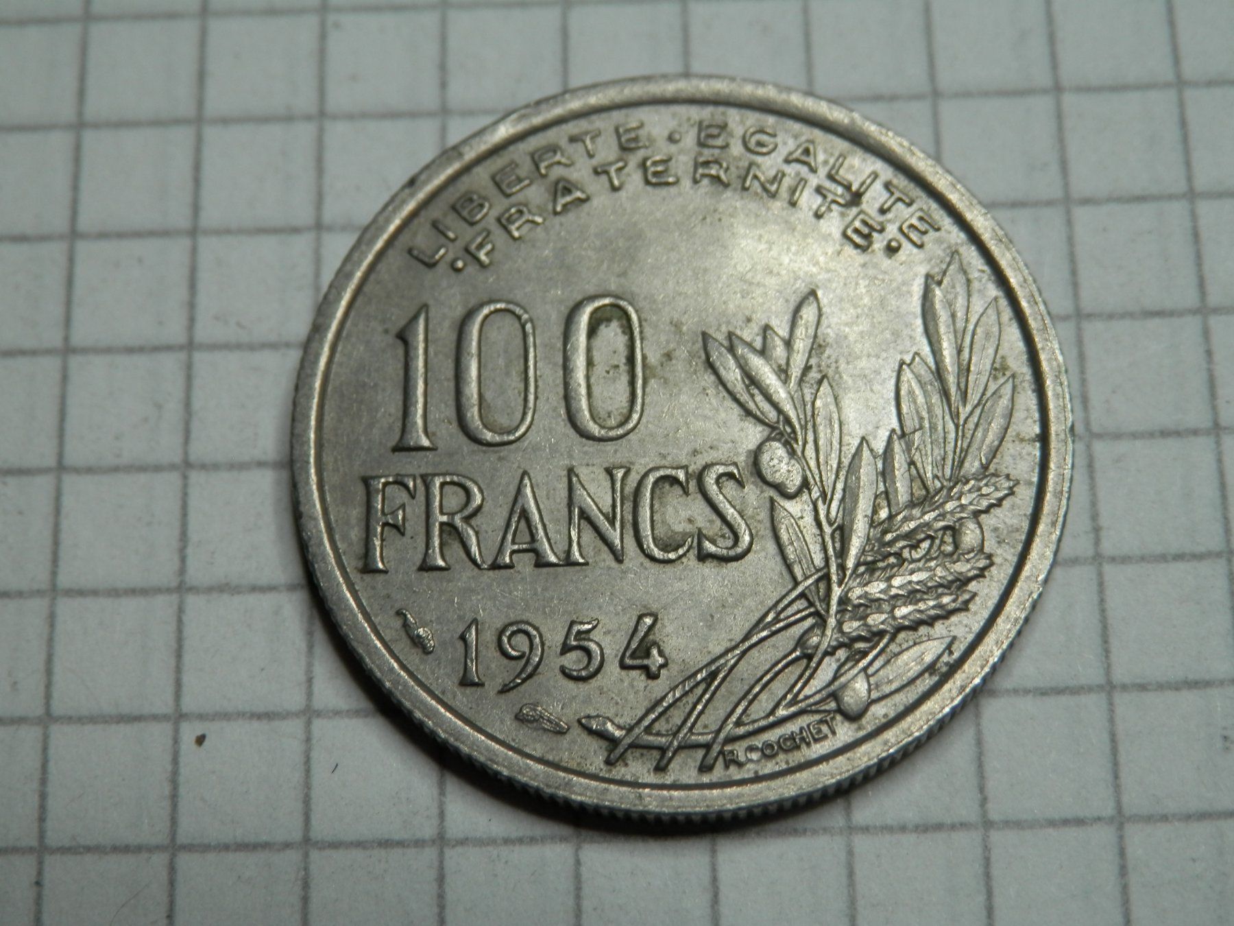 Tutti le monete: Frankreich 100 Franken, 1954 – Usato da Weiach venduto da weiach81 1