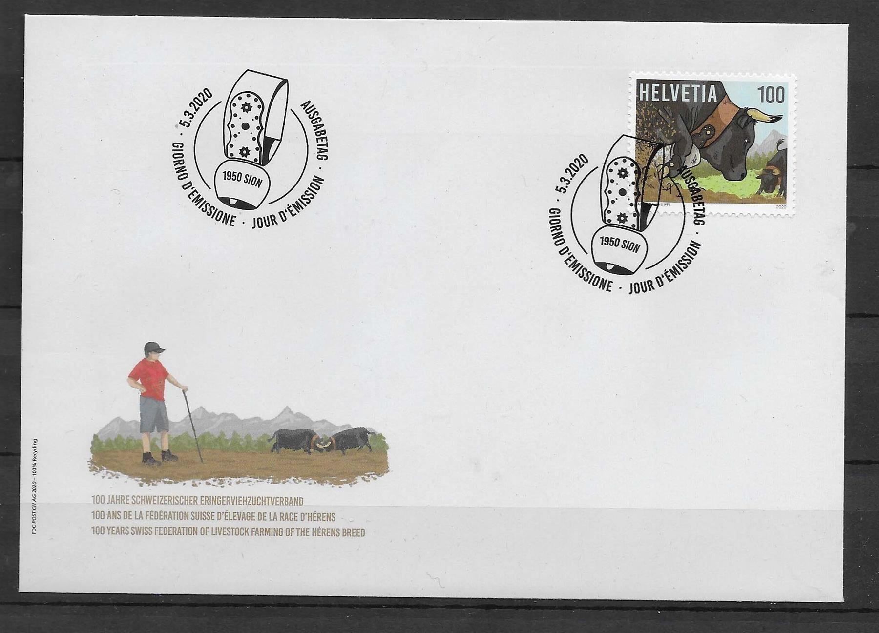 Alle Briefmarken: F1765 - FDC Elevage bovin – Gebraucht aus Trélex von Phil_Albert