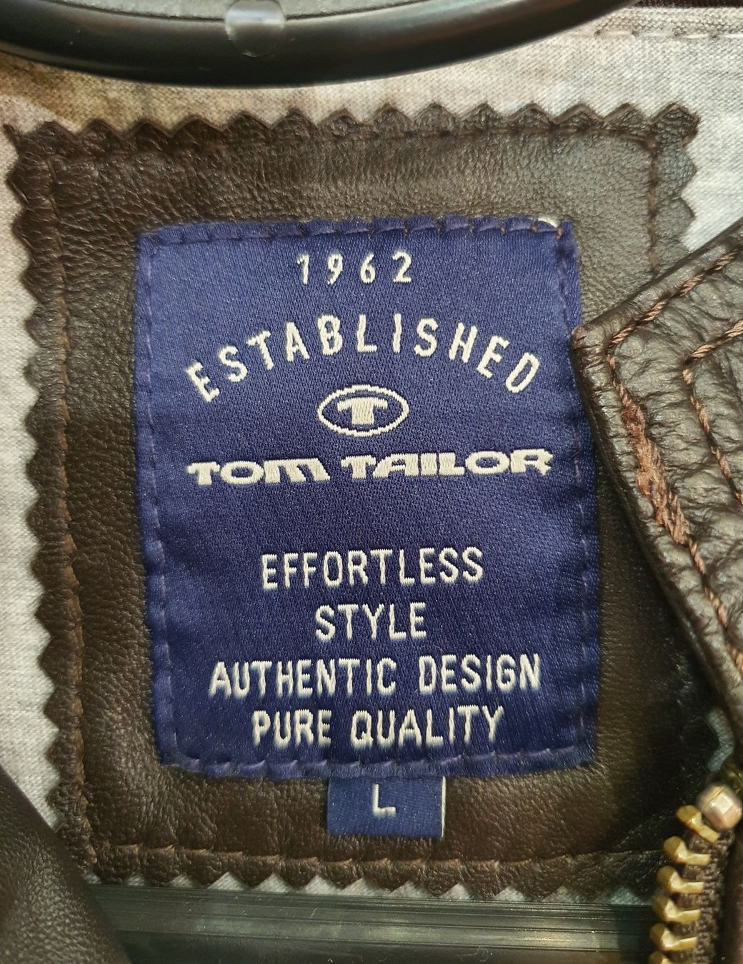 Tom Tailor Giacche: Wunderschöne braune Lederjacke von Tom Tailor, Grösse L – Usato da Hellsau venduto da Stina1978 3