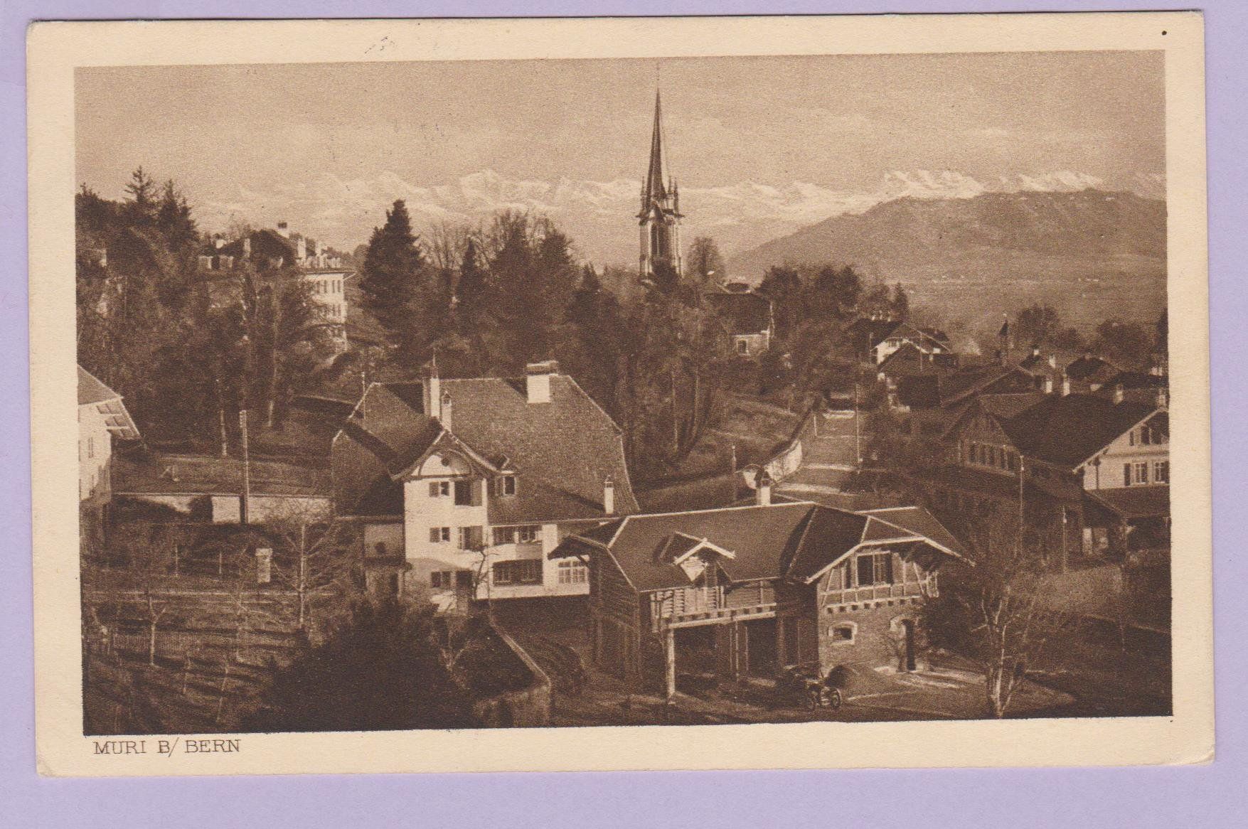 Cartoline postali: MURI bei Bern   :   alte Ansichtskarte von 1920 – Usato da Vitznau venduto da Ropaku