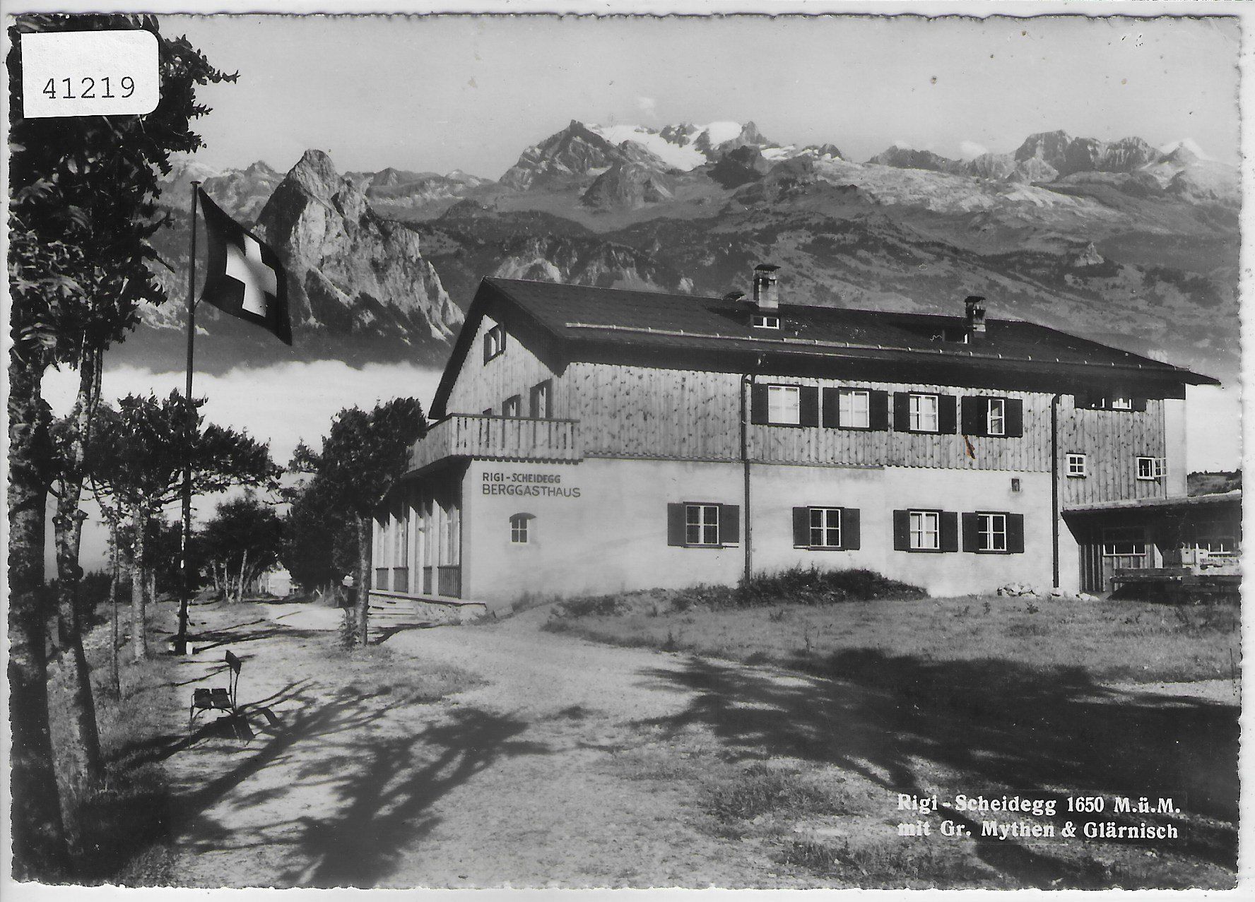 Cartoline postali: Berg- und Gasthaus Rigi-Scheidegg – Usato da Ettingen venduto da Kartenplanet