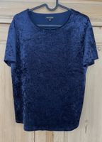 dunkelblaues Samtoberteil, Massimo Dutti, Gr. S