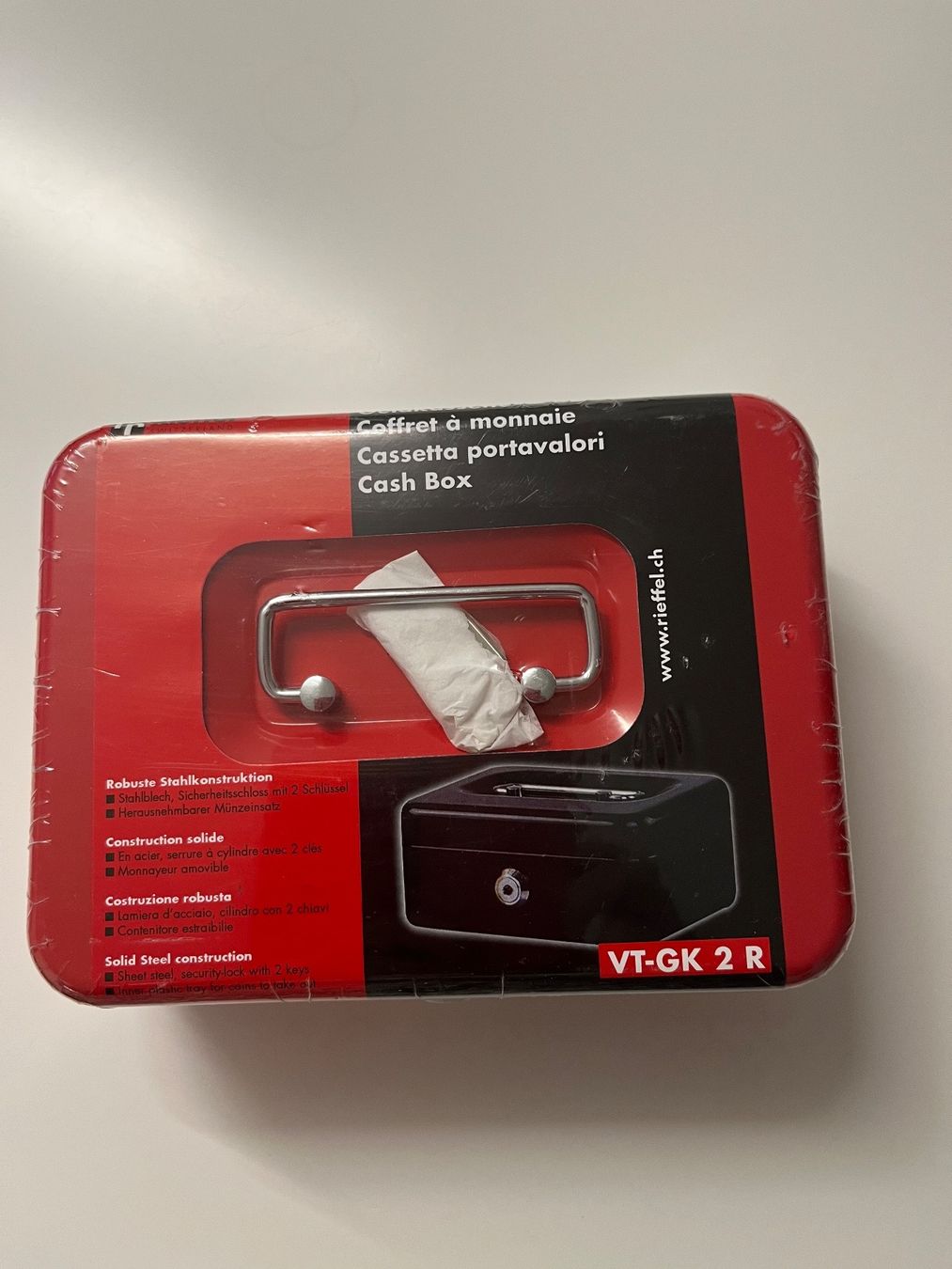 Registratore di cassa: Rieffel Geldkassette, -tresor neu – Nuovo e nell'imballaggio originale da Zug venduto da Christina7