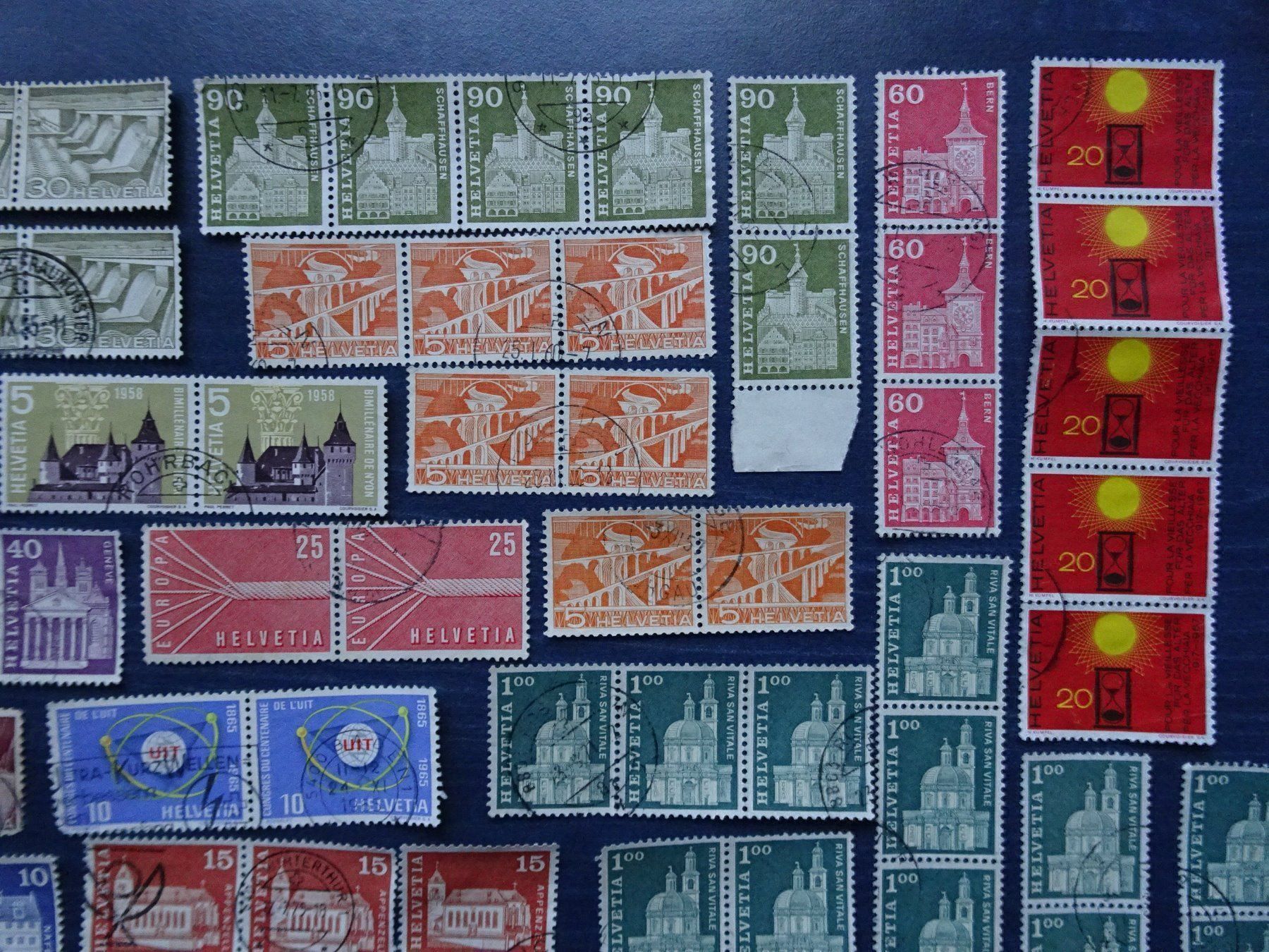 Alle Briefmarken: Div. Marken-Streiffen – Gebraucht aus Aadorf von Chnorli-Furz 2