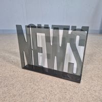 News Acryl grau Magazin Rack Plexiglas Zeitungsständer