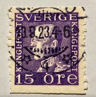 Briefmarken aus Schweden König Gustav V. gestempelt