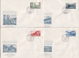 PP 1948 Komitee FDC, B38-B41, Arbeit + Schweizerhaus III