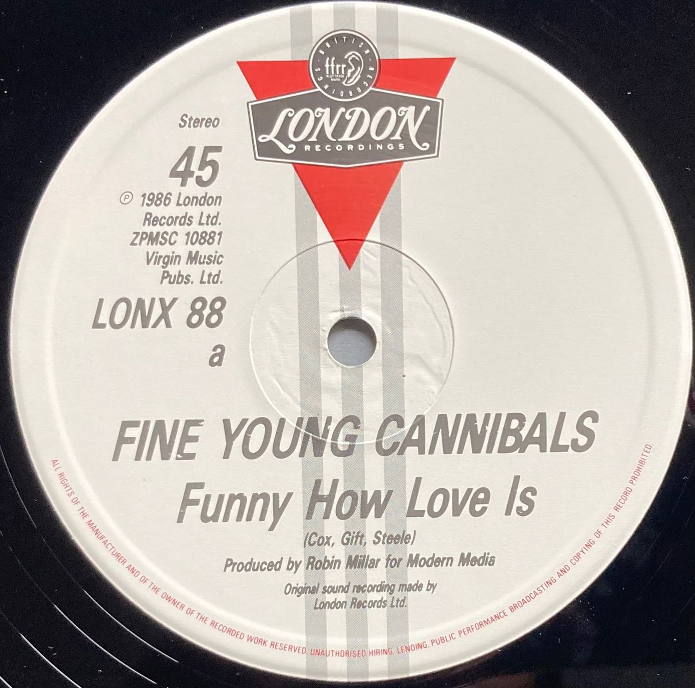 Dischi in vinile: FINE YOUNG CANNIBALS - FUNNY HOW LOVE IS – Usato da Poliez-Pittet venduto da Newtown-Records 2