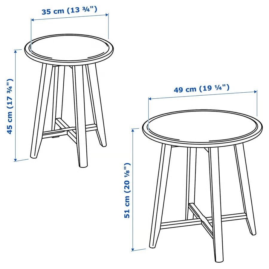 Tavoli: IKEA Satztische 2 St, weiß – Usato da Stäfa venduto da bluumartini 5