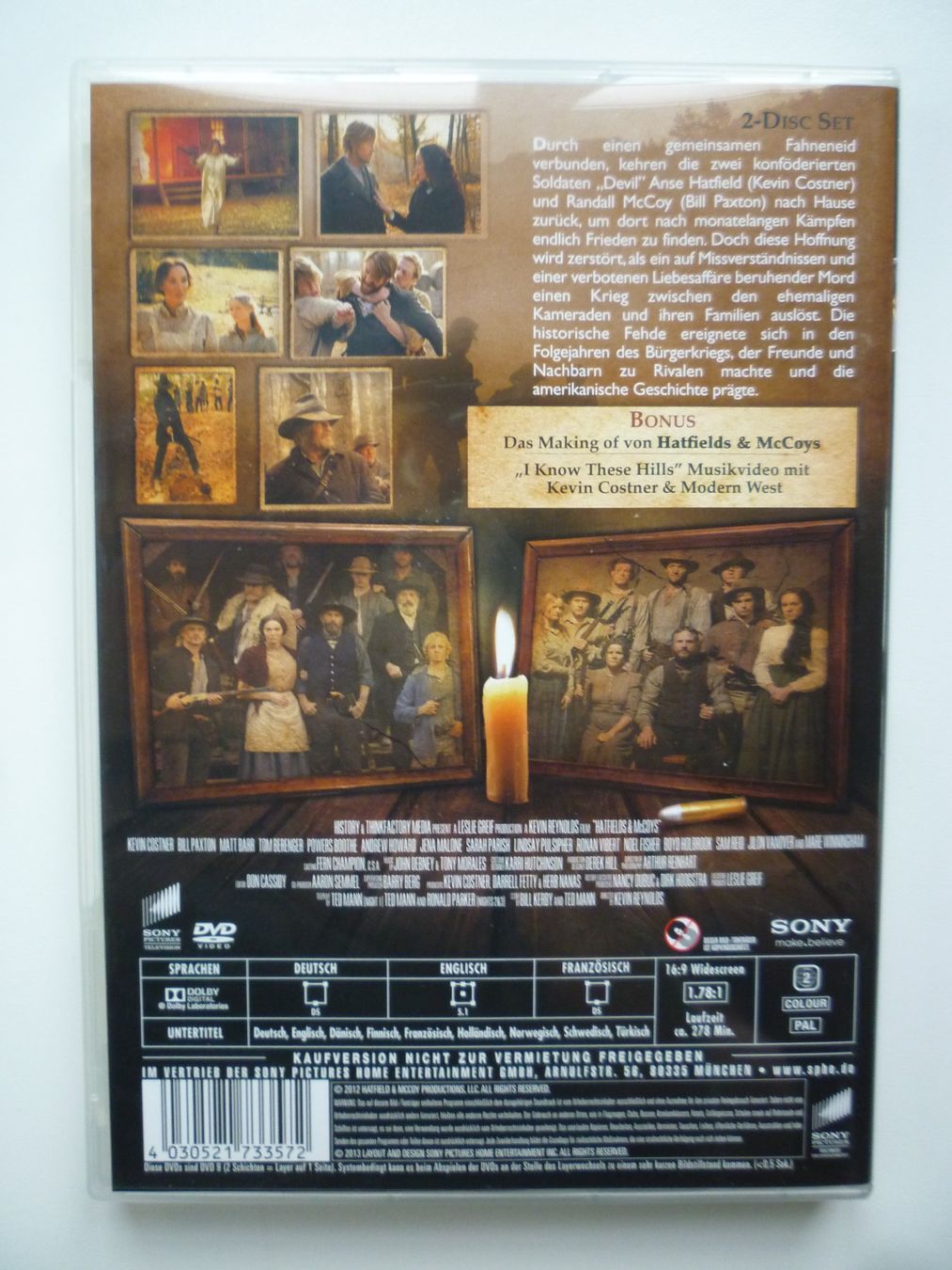 Tutti i DVDs: Hatfields & McCoys - Western mit Kevin Costner - 2 DVD – Usato da Münchenstein venduto da antares09 1