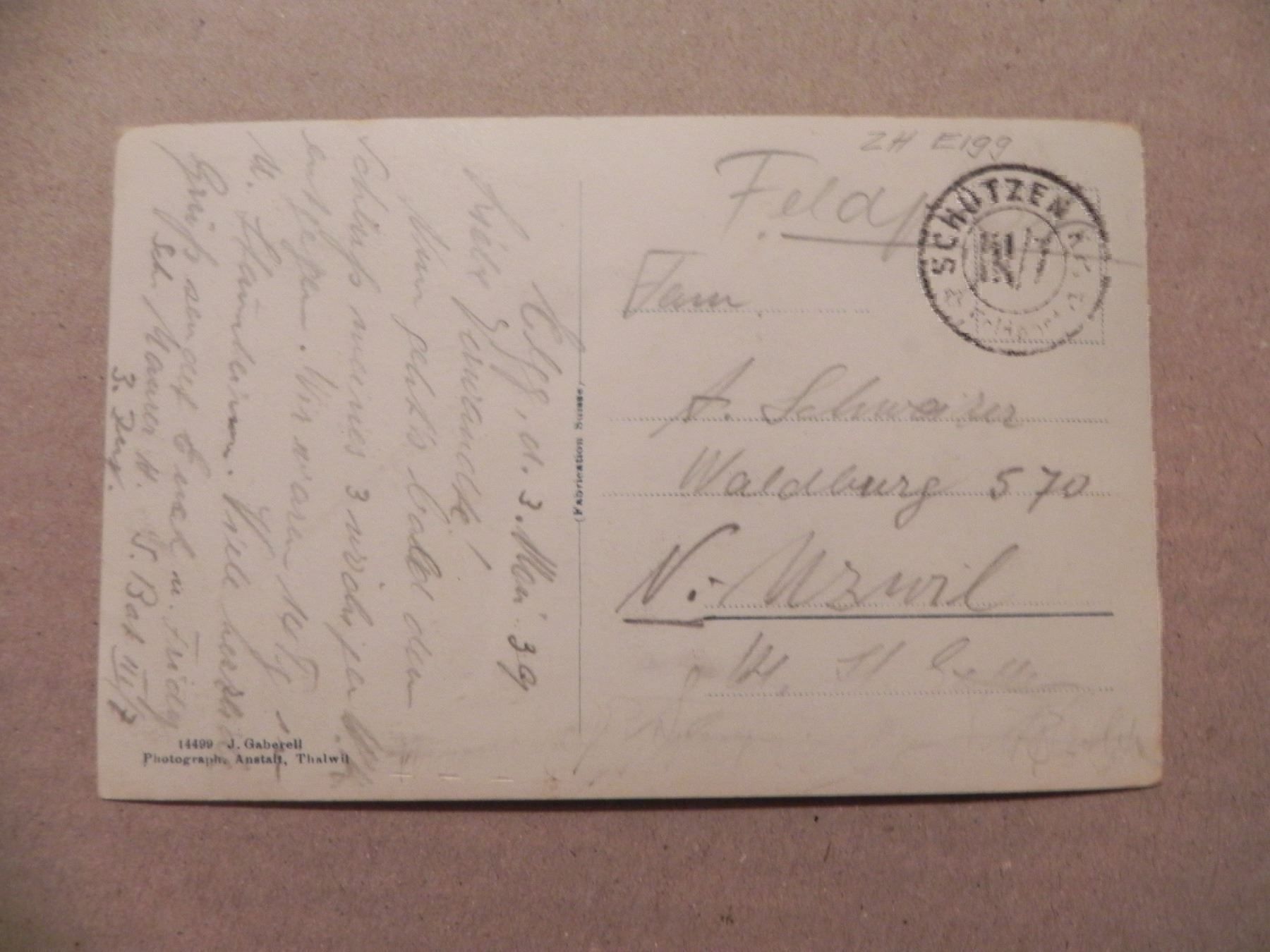 Cartoline postali: Ansichtskarte Elgg ZH Zürich – Usato da Siebnen venduto da krimsie 1