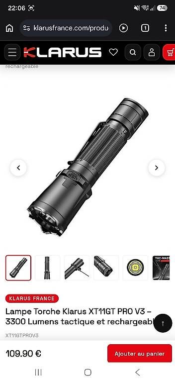 Lampade: lampe de poche tactique compacte – Nuovo e nell'imballaggio originale da Champagne venduto da mar_yp55 1