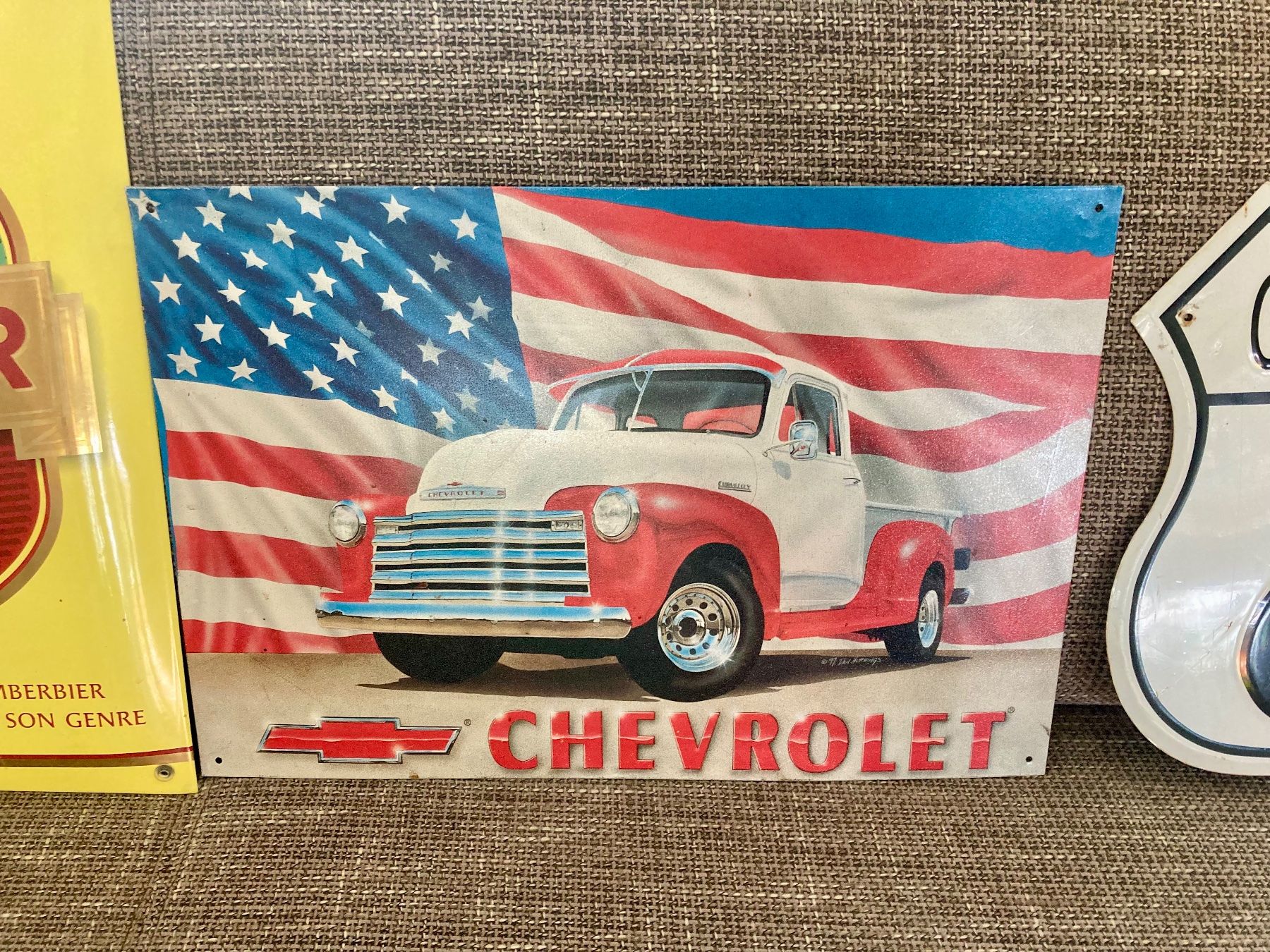 Insegne: Blechschilder: Ittinger, Route 66, Chevrolet – Usato da Oberengstringen venduto da Start2013 1