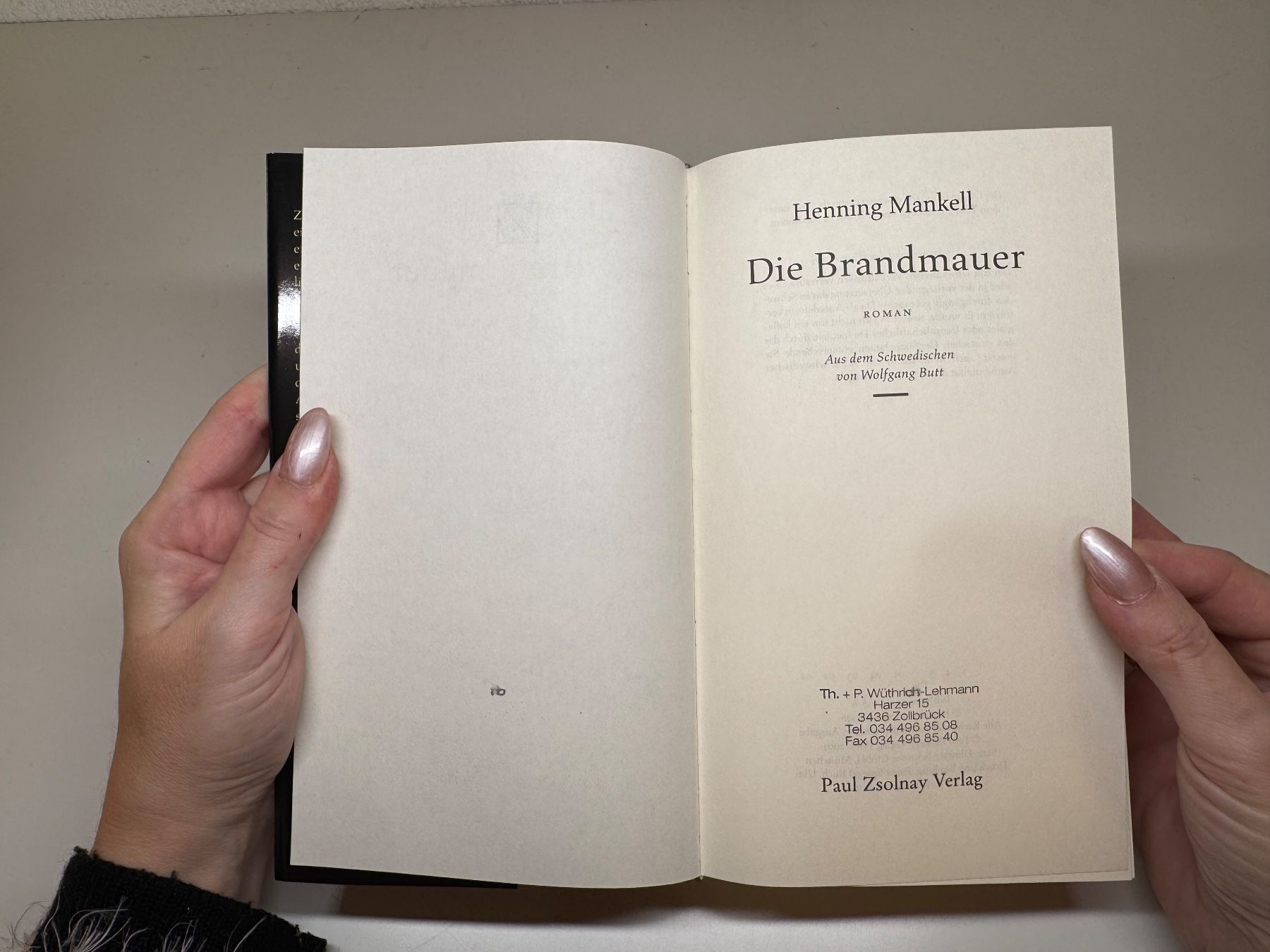 Libri: ROMAN: Henning Mankell, Die Brandmauer – Usato da Grosswangen venduto da Deutsche_Romane 2