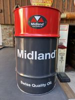 Midland Ölfass Metall rot schwarz 60 Liter gebraucht