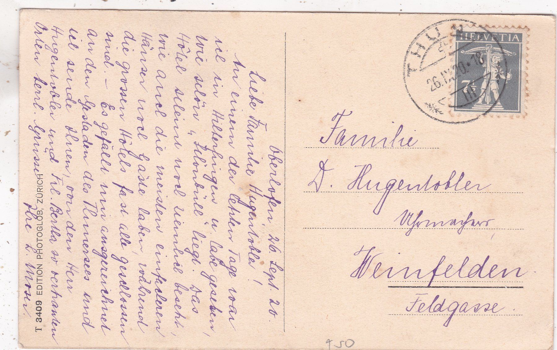 Cartoline postali: Hilterfingen 1920 – Usato da Herisau venduto da Lisegrat2008 1