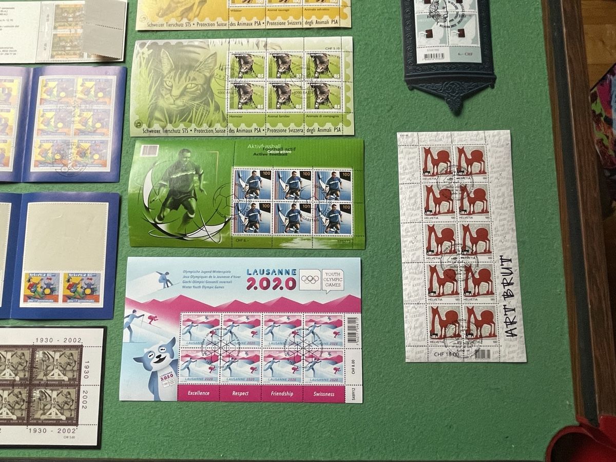 Alle Briefmarken: lot de feuille de timbres suisse. – Gebraucht aus peseux von laurencephil 7