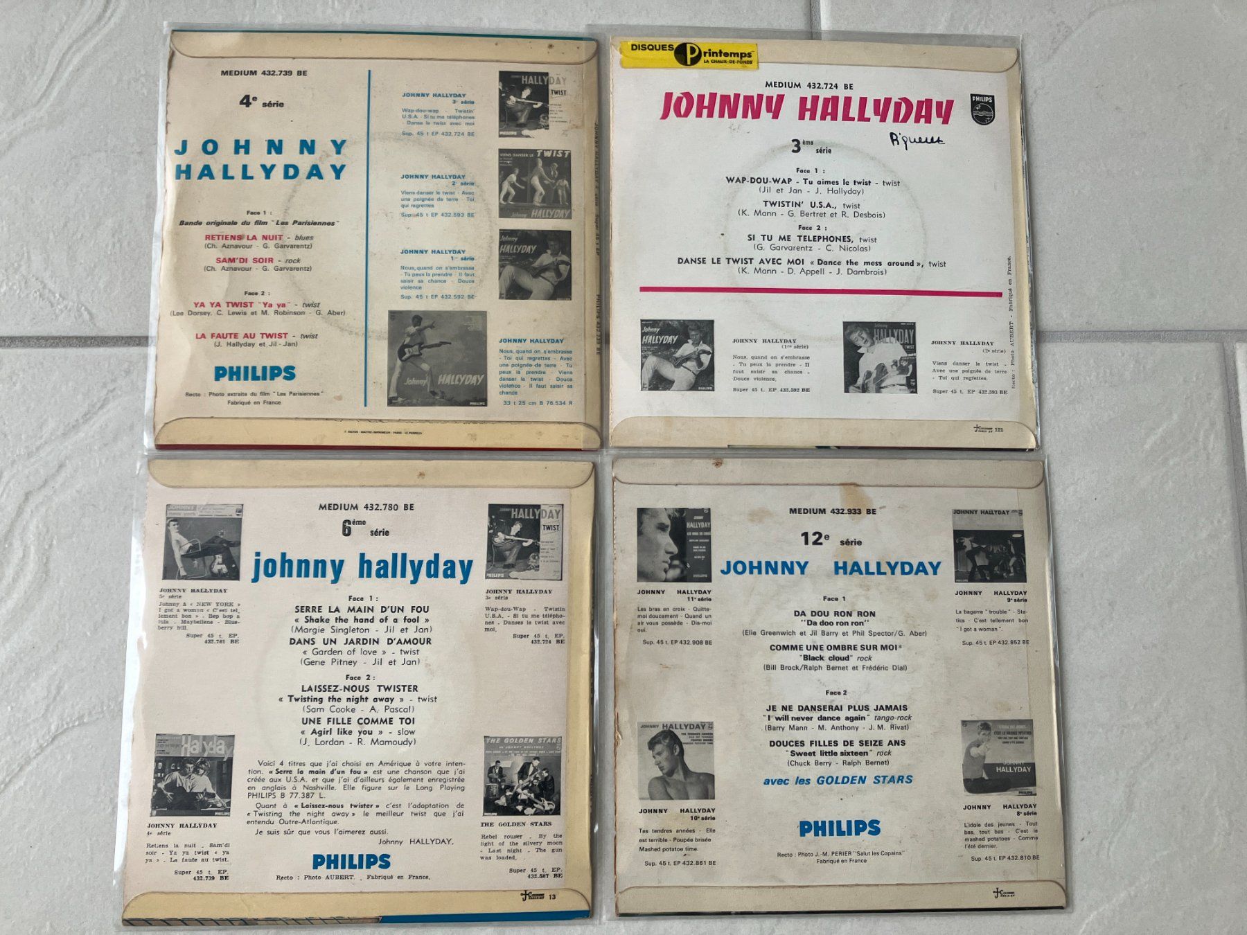 Dischi in vinile: JOHNNY HALLYDAY 4 Singles – Usato da Samstagern venduto da Ajole 1