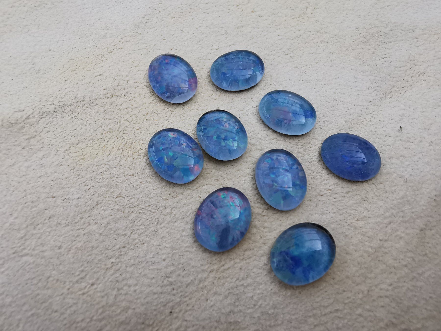 Pietre preziose: 9 Stk. Opal Triplette oval – Nuovo e nell'imballaggio originale da Dierikon venduto da Buntspecht-10 3