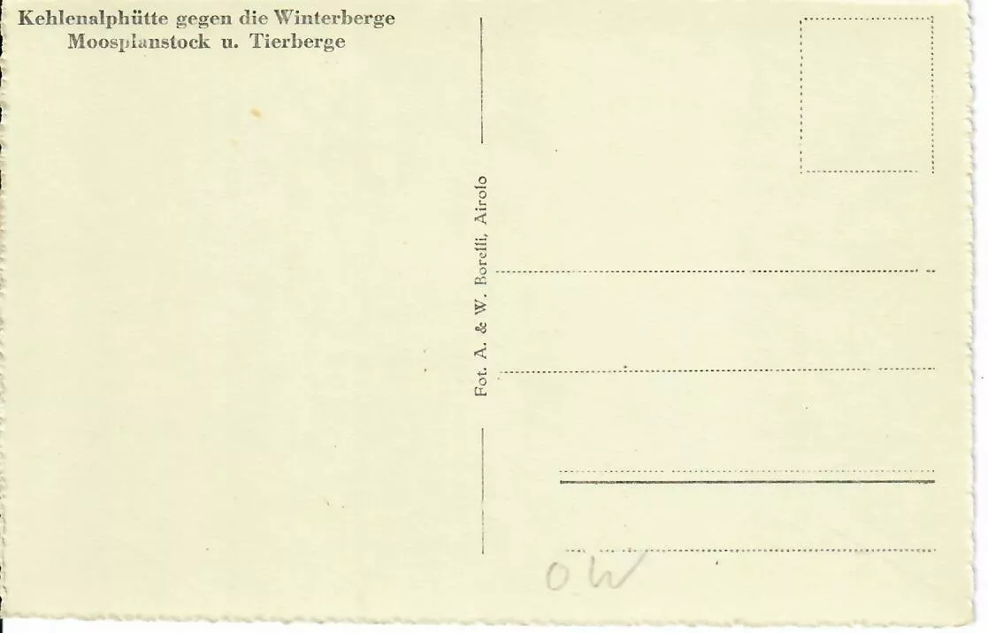 Cartoline postali: Kehlenalphütte – Usato da Hochdorf venduto da Ziegel-16 1