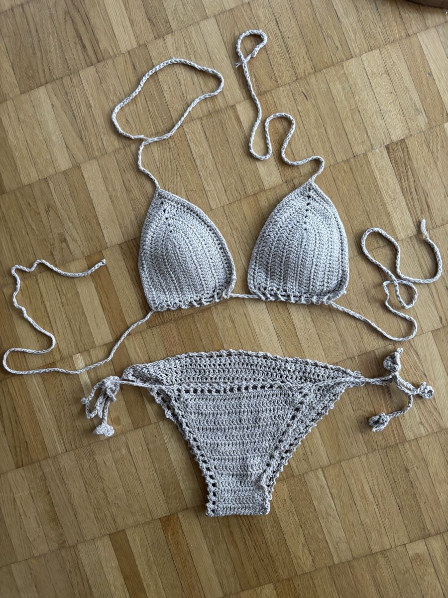 Costumi da bagno & Bikini: Handgemachter Bikini Beige 34 36 Boho Crochet – Nuovo (secondo la descrizione) da Zürich venduto da Eves.vintage.element