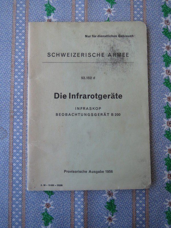 Libri: Schweizer Armee Reglement 2xInfrarotgeräte 1956+1967 – Usato da Olten venduto da Maniac63 1