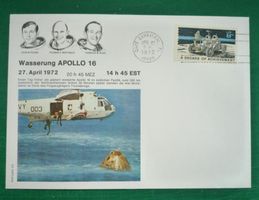 Ersttagsbrief: Wasserung APOLLO 16, 27. April 1972