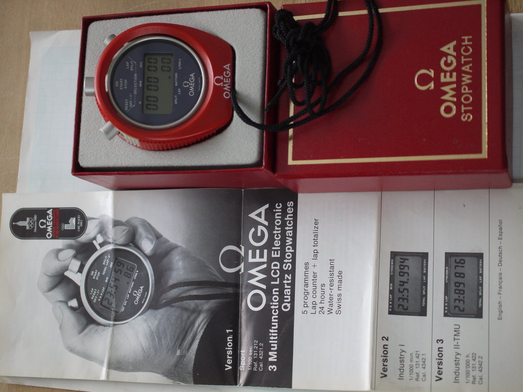 Omega Orologi: Omega Multifuntion LCD Quartz Electronic Stopwatch – Usato da Gross venduto da Retro20