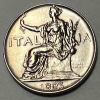 1 Lira -  Vittorio Emanuele III - Italien -1923