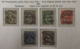 Ziffermuster 1906 Satz gestempelt, Lot 1