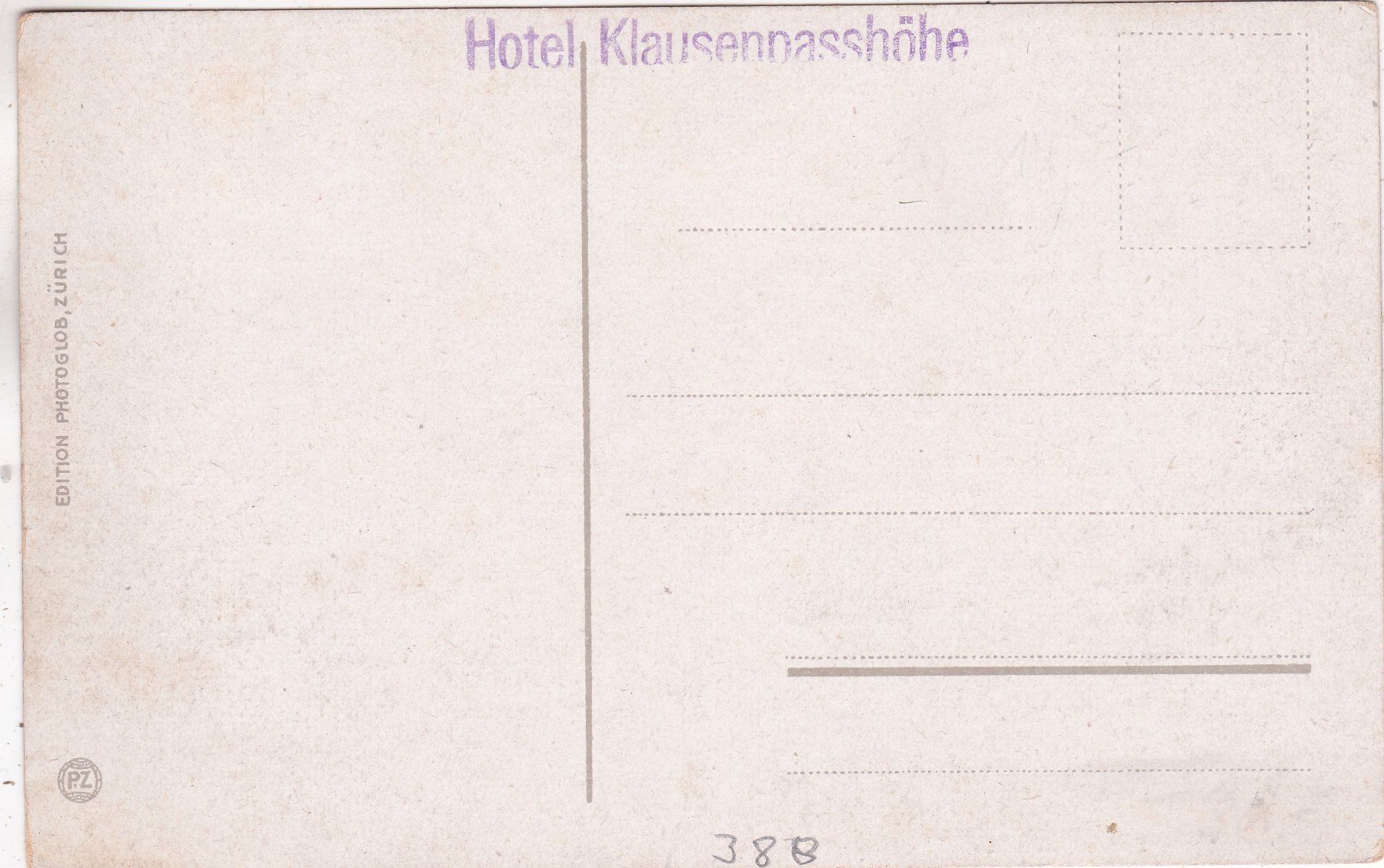 Cartoline postali: Klausenstrasse  Hotel Klausen Passhöhe – Usato da Herisau venduto da Lisegrat2008 1