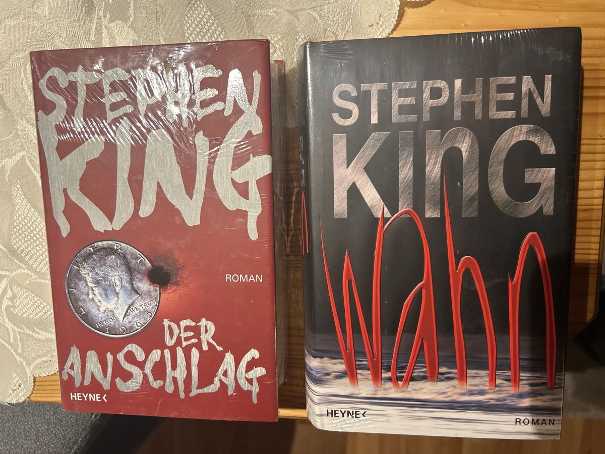 Libri: Stephen King Hardcover "Der Anschlag" und "Wahn" – Nuovo e nell'imballaggio originale da Brunnen venduto da Liluzick