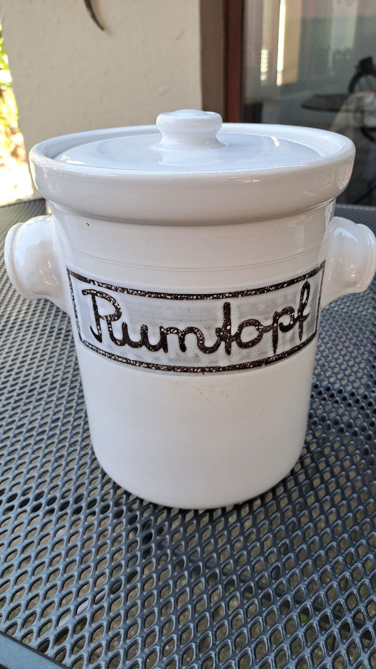Pentole: Keramik Rumtopf mit Deckel weiss super Zustand – Nuovo (secondo la descrizione) da Lotzwil venduto da Smart12
