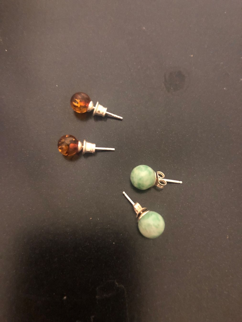 Orecchini pendenti & Orecchini a lobo: Jade, Bernstein Ohrstecker – Nuovo (secondo la descrizione) da Zug venduto da estarthyme