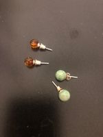 Jade, Bernstein Ohrstecker