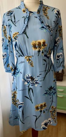Wie neu: Markus Lupfer Dress, Kleid, hellblau, Blumen, M 38