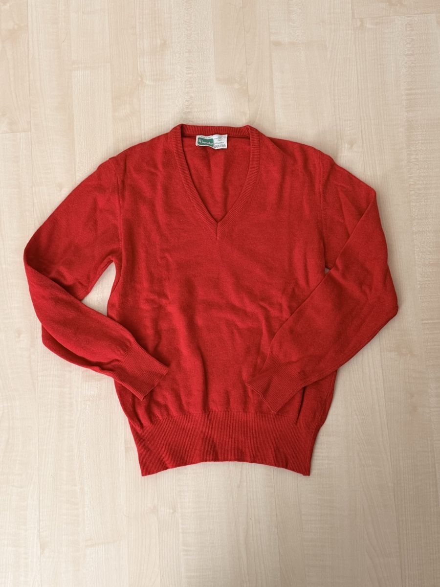 Benetton Maglioni & Felpe: Benetton roter Wollpullover - Grösse 34/36 – Nuovo (secondo la descrizione) da Neerach venduto da lar_tkp2