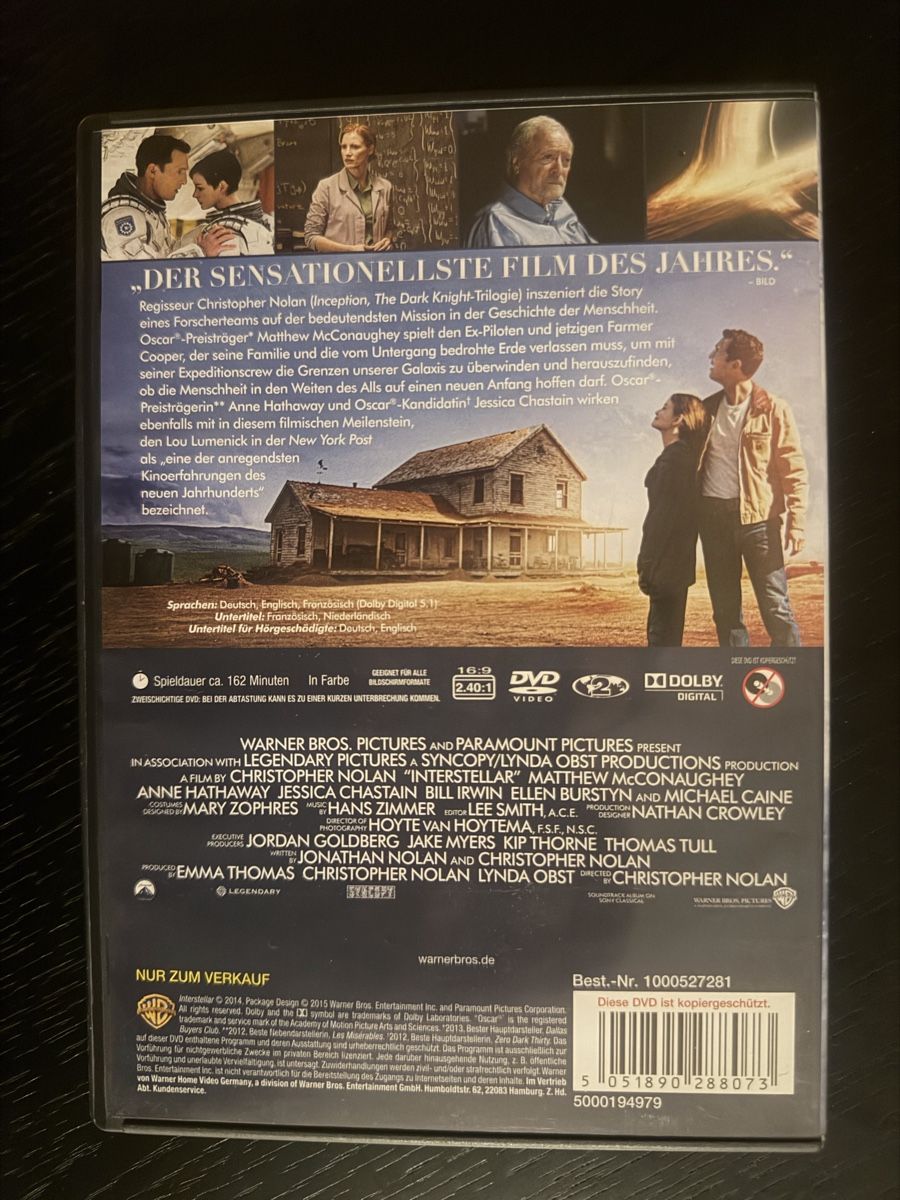 Alle DVDs: Interstellar DVD guter Zustand – Gebraucht aus Lausen von EisAmStiel94 1