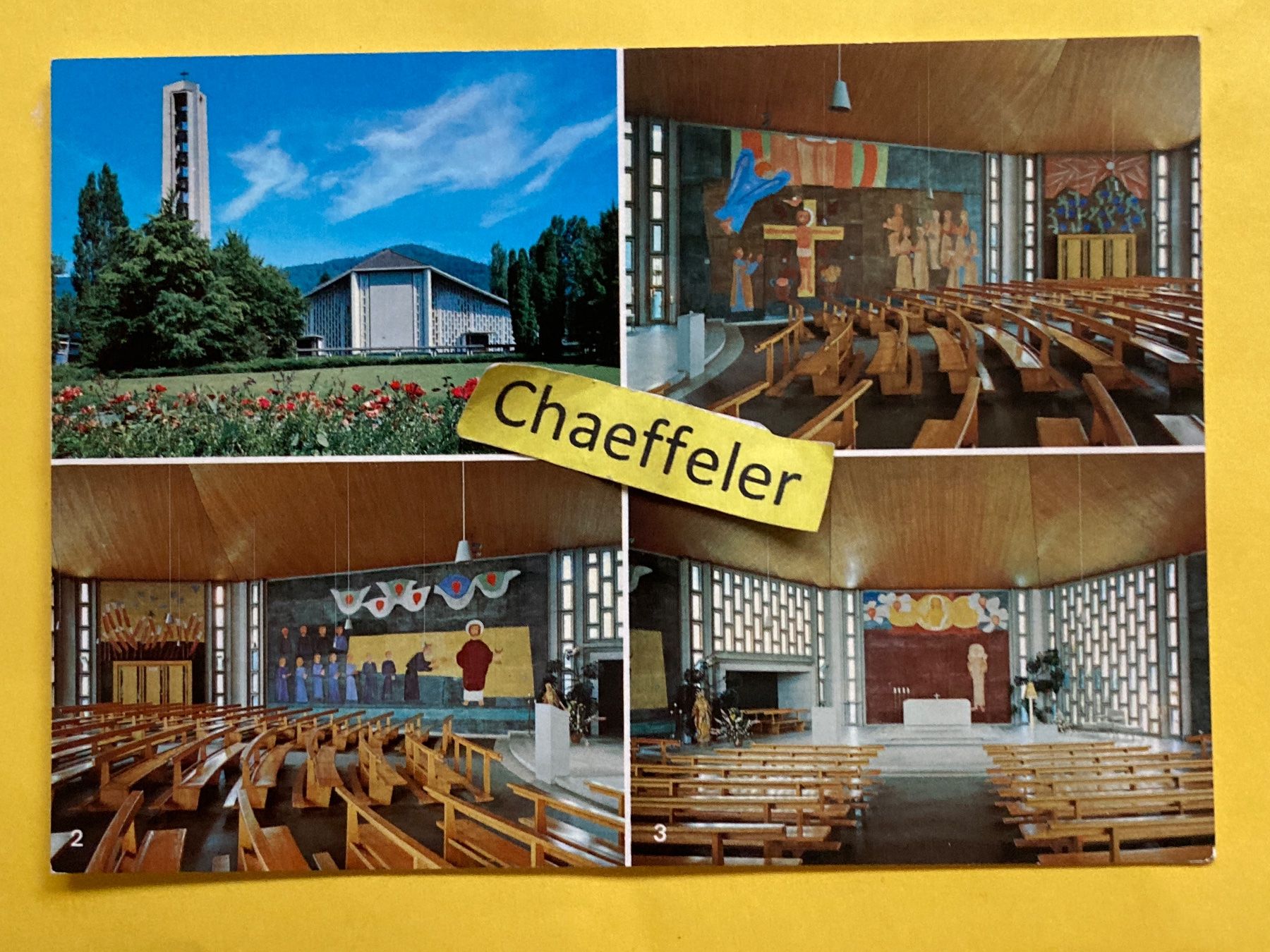 Ansichtskarten: Kirche Bruder Klaus, Oberwil / Zug – Gebraucht aus Zürich von Chaeffeler