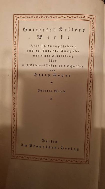 Livres: Schöne antike Ausgabe der Werke von Gottfried Keller – D'occasion à Wohlen AG par KuhnUrs 1