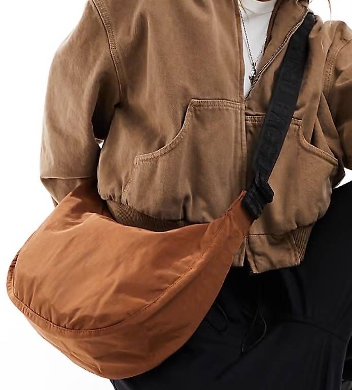 Baggu Borse: Baggu Medium Nylon Crescent Bag Brown – Usato da Zürich venduto da sho_9b69