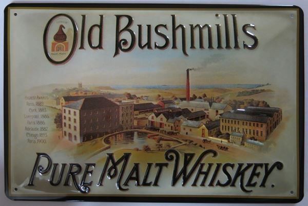 Insegne: Blechschild 3D-OLD BUSHMILLS-PURE MALT W – Nuovo e nell'imballaggio originale da Rupperswil venduto da big-one-sale