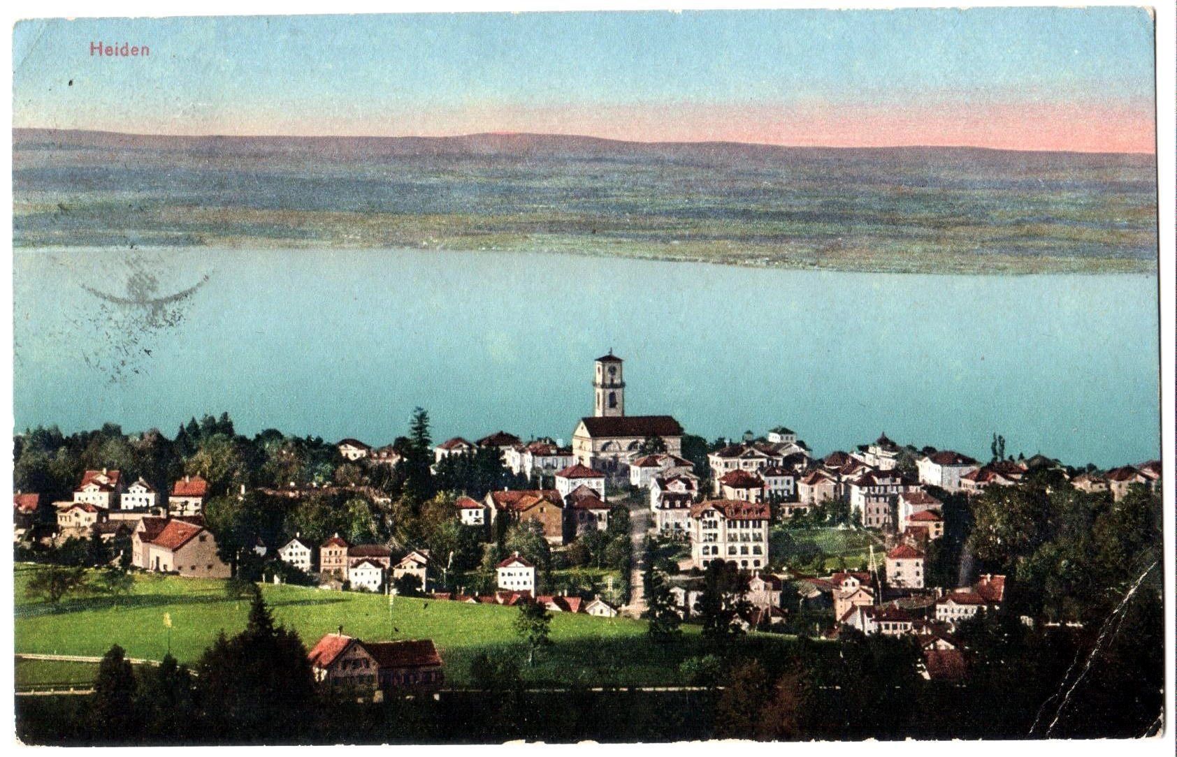 Cartoline postali: Heiden - Generalansicht - 1920 – Usato da Chavornay venduto da 4dphila