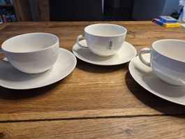 5 x Arabia 24h weiss: Frühstücksuntertasse 20cm