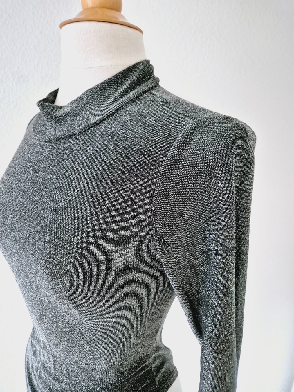 Maglioni & Felpe: BODY 36 SILBER SCHWARZ GLITZER FÄDEN PULLI BLUSE SHIRT TOP – Nuovo (secondo la descrizione) da Elsau venduto da the-colorful-side 5