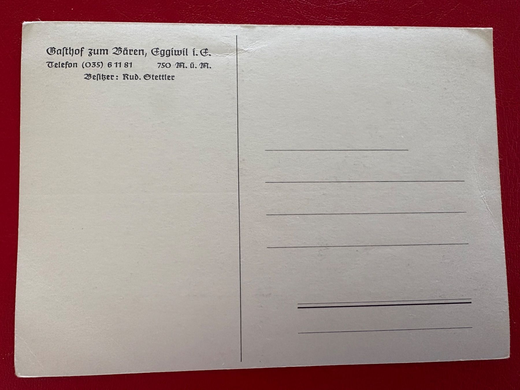 Ansichtskarten: Eggiwil i. E.; Gasthaus zum Bären – Gebraucht aus St-Légier-Chiésaz von Theo006 1