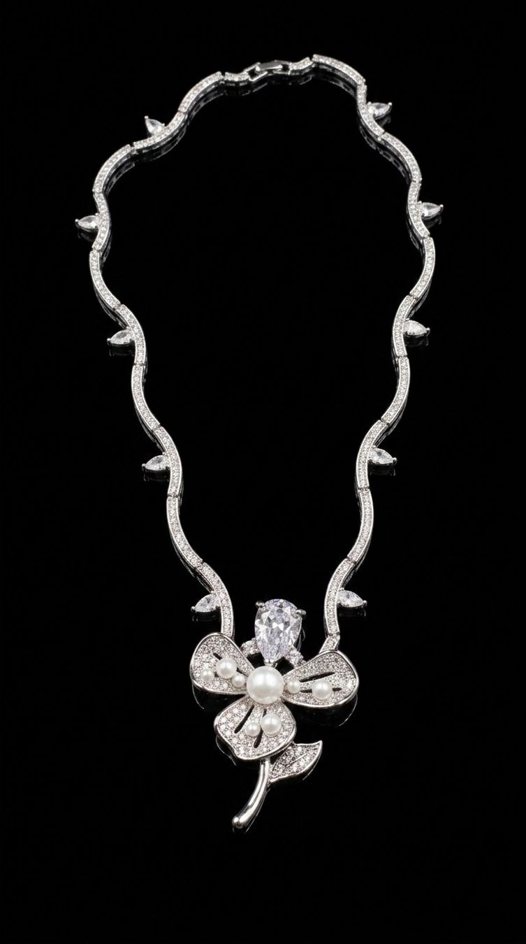Colliers: Collier et Broche Fleur Couture – Neuf avec emballage d'origine à St-Maurice par Sandrinette123 1